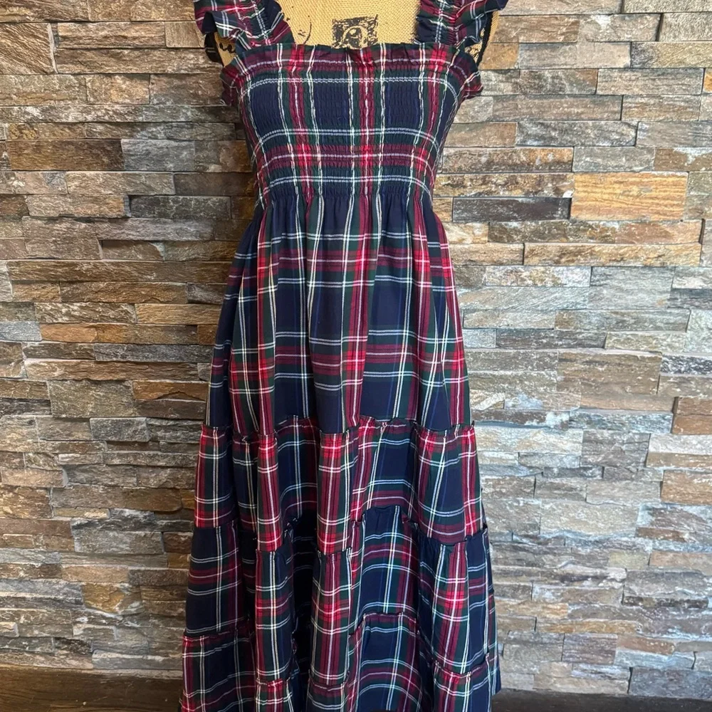 Hill House Home Ellie Nap Midi Dress Tartan Plaid Med RARE HARD TO FIND Holiday - Picture 6 of 14